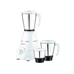 Bajaj Rex Mixer Grinder 500W|Mixie For Kitchen With Nutri-Pro Features|3 Ss Mixer Jars For Heavy Duty Grinding|Adjustable Speed Control|Multifunctional Blade System|1 Year Warranty By Bajaj|White