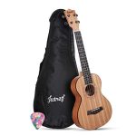 Juarez Jrz23Uk/Na 23″ Concert Size Ukulele Kit, Aquila Strings, Sapele Body, Rosewood Fingerboard, Matte Finish, With Bag And Picks, Natural Brown (26 Inch Tenor, 26 Mahogany)