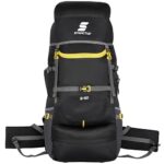 Amazon Brand – Symactive 60L Travel Bag/Rucksack, Front & Top Open Backpack For Hiking/Trekking/Camping/Cycling, Rucksack, For Men/Women (Black)
