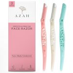 Azah Facial Hair Removal For Women | Face Razor Women Facial Hair | Facial Face & Eyebrow Razor For Women | Painless Hair Removal For Soft Hair | Shape Eyebrows, Upper Lips & Chin | Pack Of 3