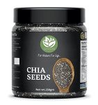 Go Vegan Raw Chia Seeds – 250 Gram Jar Pack | Omega 3 And Fiber For Weight Loss | Chia Seeds For Face